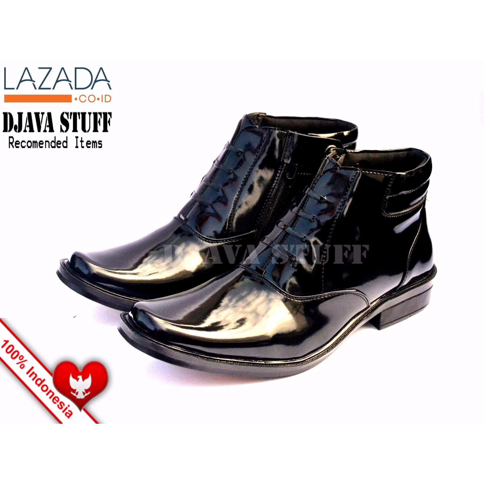 SEPATU PDH | SEPATU KERJA PRIA KULIT KILAP RESLETING | TNI | POLRI